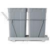 Pullout Trash Can for Kitchen Cabinets, 27QTx2 Double Under Sink Garbage Waste Recycling Bin, Under Mount Waste Container