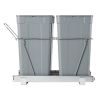 Pullout Trash Can for Kitchen Cabinets, 35 QT x2 Double Under Sink Garbage Waste Recycling Bin, Under Mount Waste Container