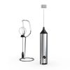 [Pick-Up Only] Madrigal Rechargeable Milk Frother with Stand, Dual 304 Stainless Steel Whisks, USB-C Mini Mixer for Drinks, Cappuccino & Hot Chocolate