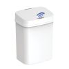 Automatic Bathroom Trash Can, 3 Gallon Plastic Motion Sensor Garbage Bin with Soft Close Lid, White