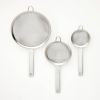3pc (3", 5", and 8") Stainless Steel Mesh Strainer Set Silver