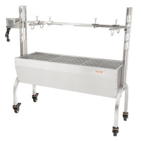 Stainless Steel Rotisserie Grill, BBQ Whole Pig Lamb Goat Charcoal Spit Grill, Electric 50W Motor BBQ Hog Rotisserie Roaster