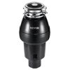 Garbage Disposal, 3/4 HP 3260RPM Continuous Feed Food Waste Disposer, 3-Bolt Mount Food Waste Grinding System with Sound Reduction