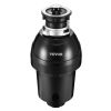 Garbage Disposal, 1HP 3270RPM Continuous Feed Food Waste Disposer, EZ Connect Food Waste Grinding System with Sound Reduction