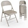 Folding Chairs Heavy Duty 350lbs Capacity Double Braces Hinges Durable Indoor Outdoor Kitchen Dining Picnic Event Party Wedding Stackable Easy Storage
