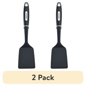 (2 pack) Professional Nylon Kitchen Spatula/Turner with Black Plastic Handle