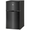 3.2 Cu Ft Compact Refrigerator, Mini Fridge with Freezer, Adjustable Shelves and Reversible Doors for Bedroom, Black