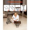 15 Bottle Wine Rack, Freestanding Floor Wine Holder Stand Liquor Cabinet with Wood Tabletop, Easy Assembly Floor Storage Rack