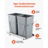 Pullout Trash Can for Kitchen Cabinets, 27QTx2 Double Under Sink Garbage Waste Recycling Bin, Under Mount Waste Container