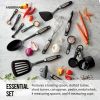 (2 pack) Professional 14-Piece Kitchen Tool and Gadget Kitchen Utensil Set in Black