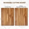 1pc 20*15in Heavy-Duty Large Acacia Wood Cutting Board with Juice Groove - Thick Wood Chopping Board Suitable, BBQ, for &, Hygienic