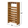 Wooden Wine Rack with 7 Tier Shelf, Oak