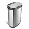 Automatic Kitchen Trash Can, 13 Gallon Stainless Steel, Motion Sensor Hands free Soft Close Lid Garbage Bin, Silver
