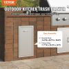 Pull Out Trash Drawer 13.6Wx26Hx19.3D Inch Lower Sliding Rails Stainless Steel Roll Out Trash Bin Pull Out Tray Outdoor Kitchen Trash Drawer with Hand