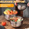 Mixing Bowls with Airtight Lids, 26Pcs Stainless Steel Bowls Set, 3 Grater Attachments Black Non-Slip Bottoms Size 7, 4, 2.5, 2.0,1.5, 1QT