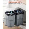 Pullout Trash Can for Kitchen Cabinets, 27QTx2 Double Under Sink Garbage Waste Recycling Bin, Under Mount Waste Container