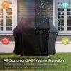 Black Grill Cover 60 inch Gas Grill Cover Waterproof UV Resistant BBQ Grill Cover Fits Most Brands of Grills