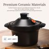 Joydeem 4 Quart Electric Stew Pot, 500W Multi-Functional Cooking Pot with Ceramic Inner, Soup, Porridge, Stew, Braise