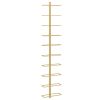 Wall-mounted Wine Rack for 10 Bottles Gold Metal