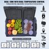 Car Refrigerator, 12 Volt Car Refrigerator Fridge, 40 L Dual Zone Portable Freezer, -4-68 F Adjustable Range
