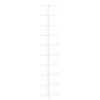 Wall-mounted Wine Rack for 10 Bottles White Metal