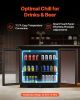 Beverage Refrigerator Cooler, 246 Can Beverage Fridge, Soda Beer Fridge with Glass Doors, Adjustable Shelves, Digital Temperature Control
