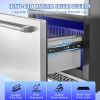24" Undercounter Refrigerator, 2 Drawer Wine Refrigerator with Different Temperature, 4.87 Cu.ft. Capacity