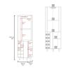 Kaia 70" Tall Corner Bar Cabinet With Four Shelves, Ten Wine Bottle Cubbies and Stemware in Black Wengue