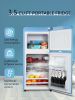 3.5 Cu.ft Compact Refrigerator, Retro Mini Fridge with Freezer, Small Drink Chiller with 2 Door Adjustable Mechanical Thermostat for Home, Office