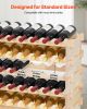 96 Bottle Stackable Modular Wine Rack, 8-Tier Wine Bottle Holder,Solid Wood Floor Freestanding Wine Storage Rack For Pinot Noir bottles,For Kitchen