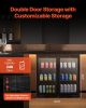 Beverage Refrigerator Cooler, 246 Can Beverage Fridge, Soda Beer Fridge with Glass Doors, Adjustable Shelves, Digital Temperature Control