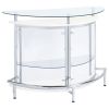 Strick White Freestanding Glass Top Home Bar Wine Cabinet