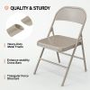 Folding Chairs Heavy Duty 350lbs Capacity Double Braces Hinges Durable Indoor Outdoor Kitchen Dining Picnic Event Party Wedding Stackable Easy Storage