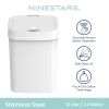 Automatic Bathroom Trash Can, 3 Gallon Plastic Motion Sensor Garbage Bin with Soft Close Lid, White