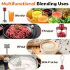 HB-2016A 5-in-1 Hand Immersion Blender, 30 Speeds Handheld Blender, Copper Motor Stainless Steel Blade Stick Blender,600ml Mixing Beaker