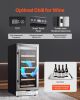 Wine Cooler, 28 Bottle Wine Fridge, Mini Wine Cooler Refrigerator with Glass Door, Adjustable Shelves, Digital Temperature Control