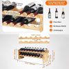 2-Tier Stackable Modular Wine Rack for Kitchen/Bar